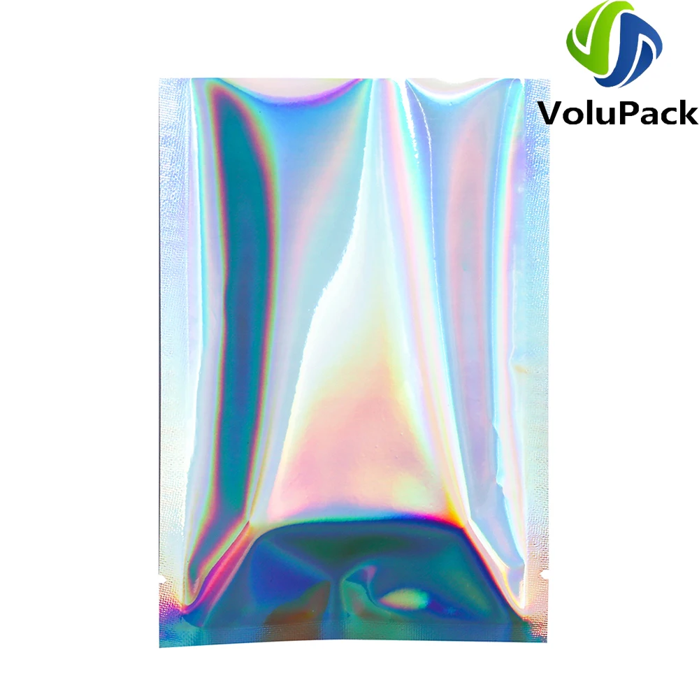 Mylar Bags,Vacuum Heat Seal Pouches,Smell Proof,Powder Packaging Bags,Holographic Silver Aluminum Foil,Party Storage Bags,100Pcs