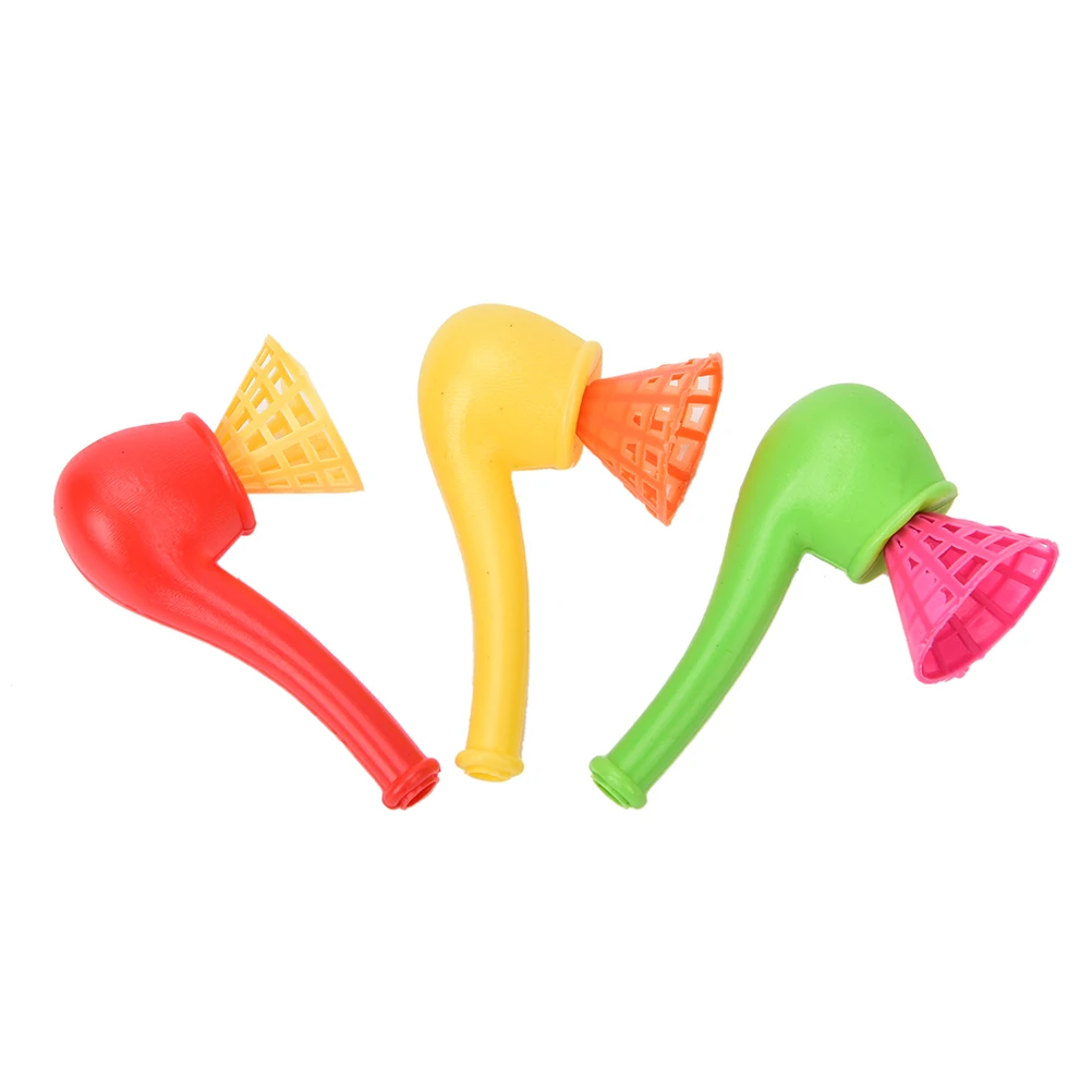 1Pcs Blow Pipe & Ball Plastic Pipe Balls Wedding Party Decoration Blow Blowing Toys Gifts Supplies For Children