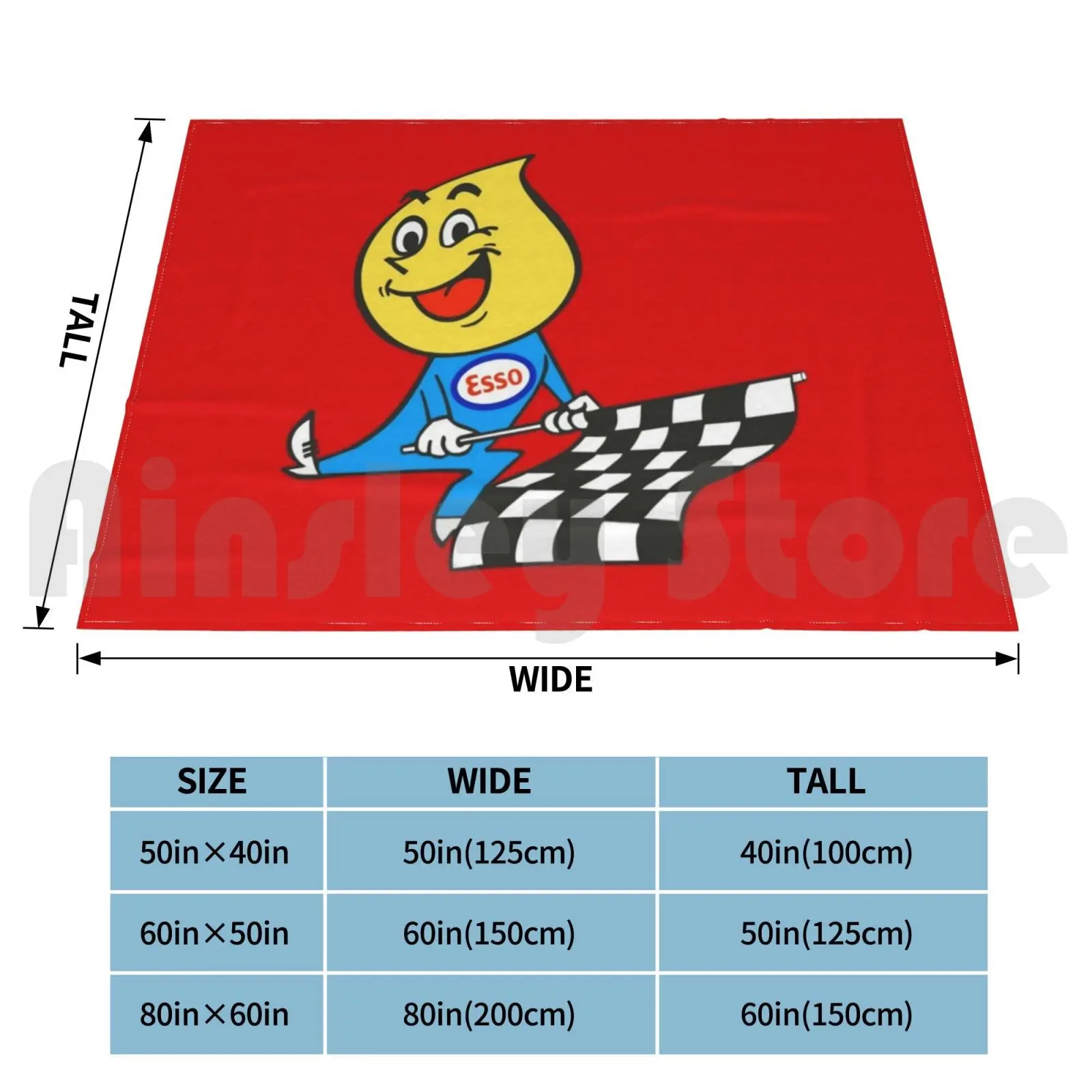 Esso 10 Blanket Fashion Custom Esso Vintage Motor Oil Gas Petroliana Racing Automotive Cars Transportation