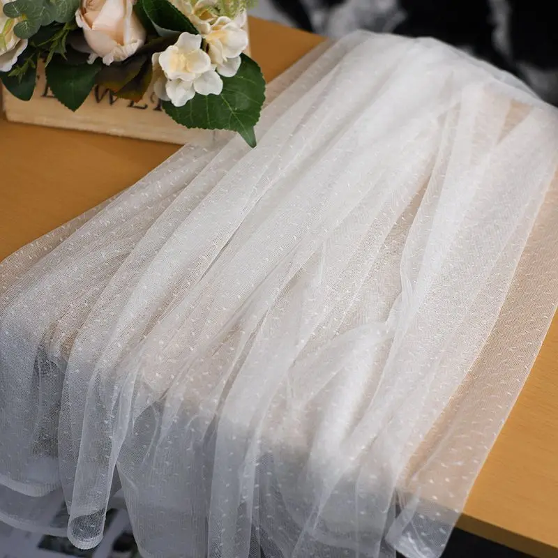 1.6M Wide 42 Colors High Quality Soft Net Tulle Mesh Lace Fabric Dolls Dress Girls Clothing DIY Sewing DECOR Materials