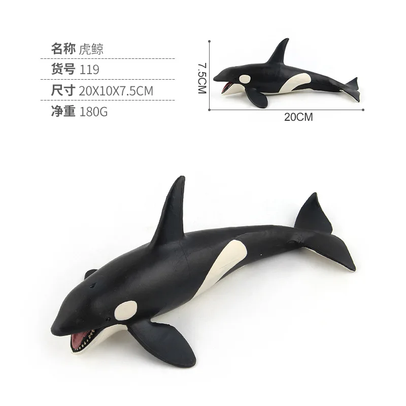 Ocean Sea Life Simulation Animal Model WHALE Killer Whale Action Toys Figures Kids Educational Collection Model Birthday gift