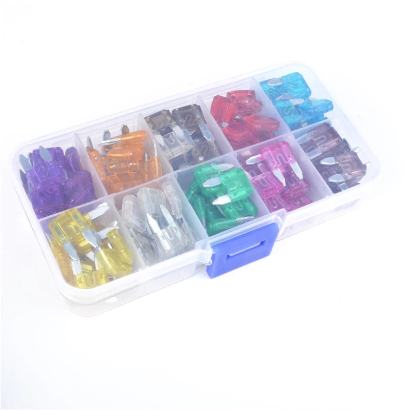 120pcs Car Fuses 2A 3A 5A 7.5A 10A 15A 20A 25A 30A 35A  Amp with Box Clip Assortment Auto Blade Type Fuse Set Truck