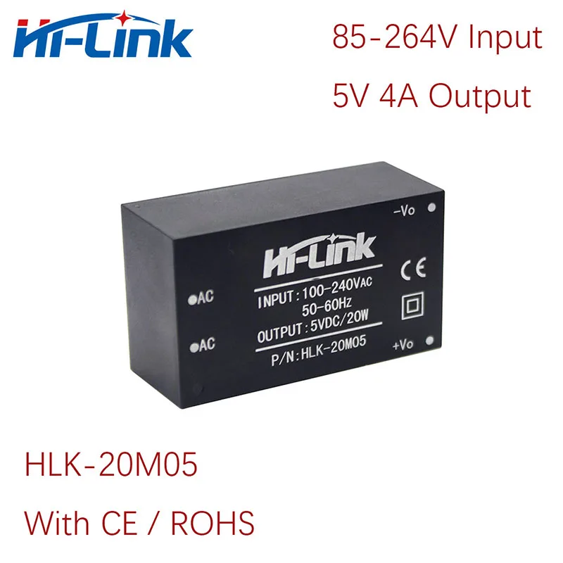 Free shipping AC DC Power module220V/110V to 5V/9V/12V/15V/24V 20W step down power transformer HLK-20M05/20M09/20M12/20M15/20M24