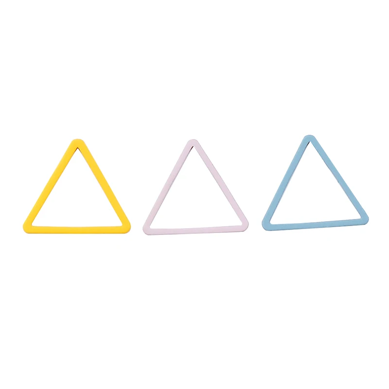 1*15mm brass spray paint color hollow triangle earring pendant fashion charm jewelry accessories for diy handmade materials