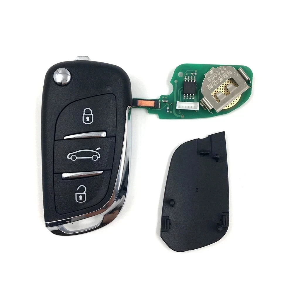 Keyecu Upgrade DIY Flip Remote Control Car Key 3 Buttons 433MHZ FSK ID46 Chip for Lada Priora Kalina