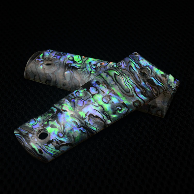 2 pezzi 1911 Grips naturale shell acrilico Maniglia Grips Patch Personalizzata Grips CNC Maniglia Grips