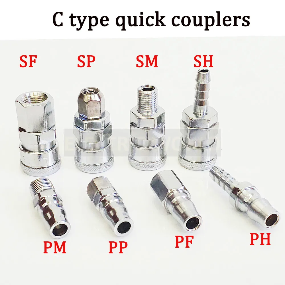 Pneumatic fittings Air Compressor Hose Quick Coupler Plug Socket Connector SP20,PP20,SM20,PM20,SH20,PH20,SF20,PF20.