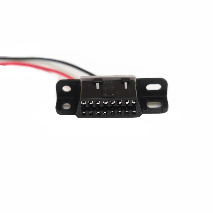 OBDIICAT OBD Female Angle Connector With Two Cables Red Black Connector OBD Female Wire Sockets Connector Adapter