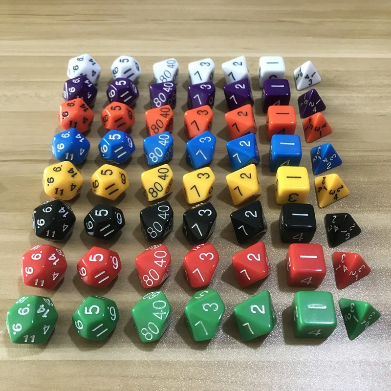 7 Teile/los Würfel Set RPG Großhandel Hohe Qualität Multi-seitige Würfel D4 D6 D8 D10 D10 D12 D20 Unterhaltung brettspiel