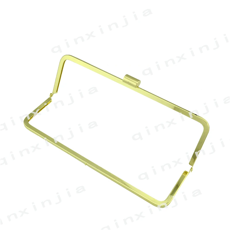 30cm Long Manual DIY Metal Purse Frame Square Handmade Hardware Vintage Rectangle Wallet Frame No Screw Craft Material Gold
