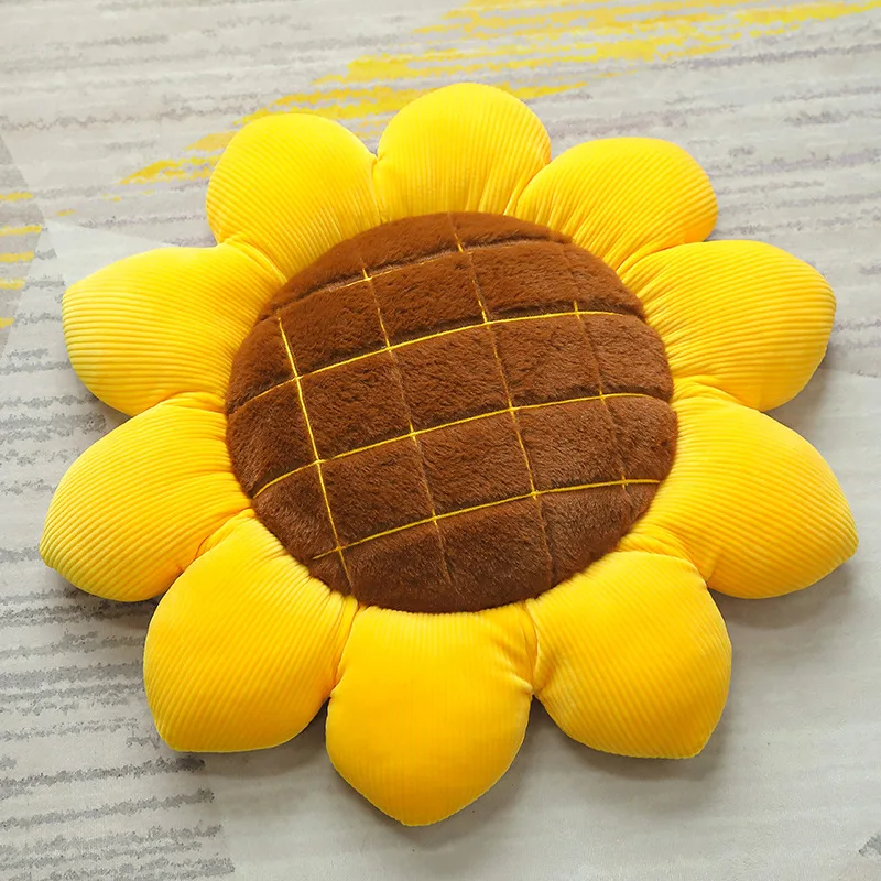 Ins Daisy sunflower flower blue yellow green cushion floor cushion plush toy cushion decoration gift home use