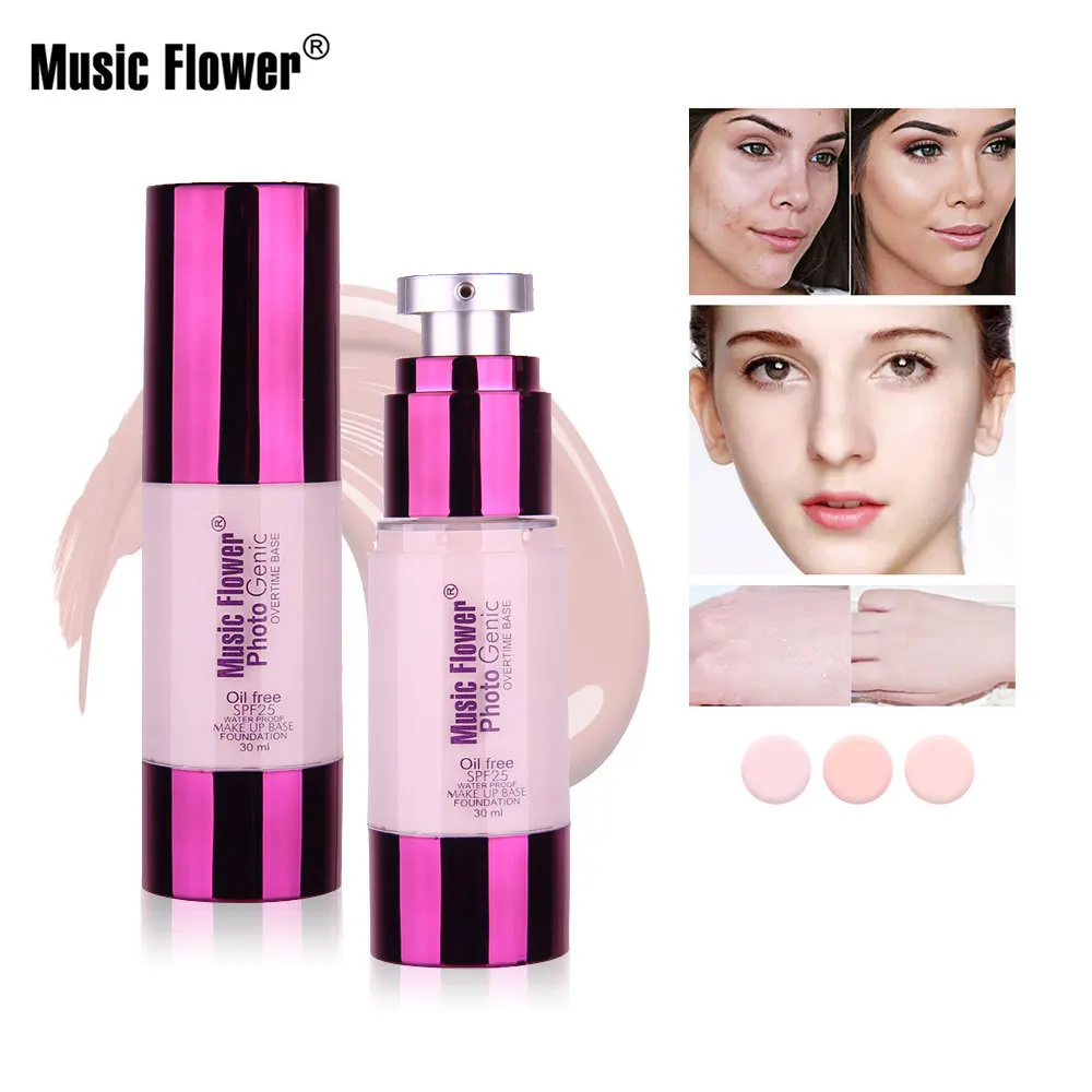 

Music Flower Hot Selling New Products Korean-style Foundation Cream Natural Ruddy Soft Pink Skin Foundation Cream Makeup M2066