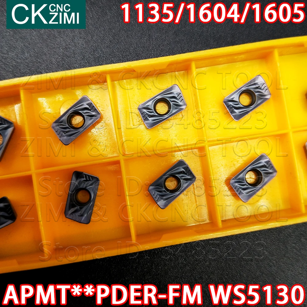 APMT1135PDER-FM WS5130 APMT1604PDER-FM WS5130 APMT1605PDER-FM WS5130 HS5130 Carbide Sisipan Penggilingan Sisipan Alat APMT untuk Baja