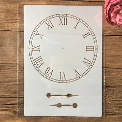 A4 29cm Clock Dial Point DIY Layering Stencils Wall Painting Scrapbook Coloring Embossing Album Decorative Template