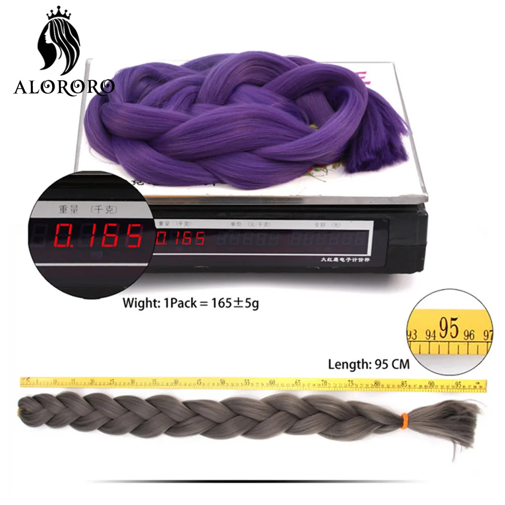 Alororo – Extensions capillaires synthétiques au Crochet pour femmes, 82 pouces, 165g, tresses Jumbo, vente en gros, une pièce