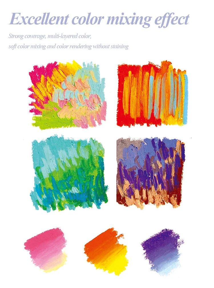Kuelox Professionelle schwere Farbe Ölpastell Zeichnung Malerei Superweiche Ölpastell für Kunstschule Schreibwaren Buntstift – Detail 9