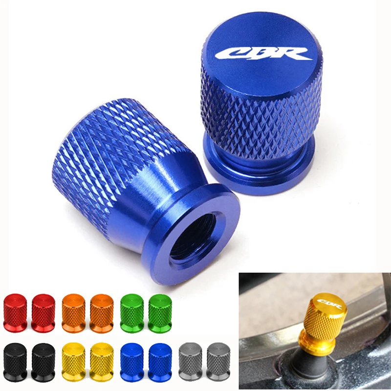 Logo CBR Wheel CNC Airtight Tire Valve caps For CBR650F CBR650R CBR600 CBR600RR CBR900RR CBR929RR CBR954RR CBR1000RR CBR1000XX 