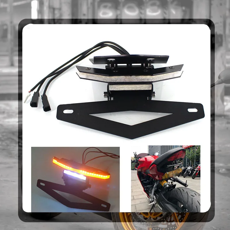 

For DUCATI Monster 821 Monster821 2018 Motorcycle Rear Tail Light Brake Turn Signals Integrated LED License Bracket