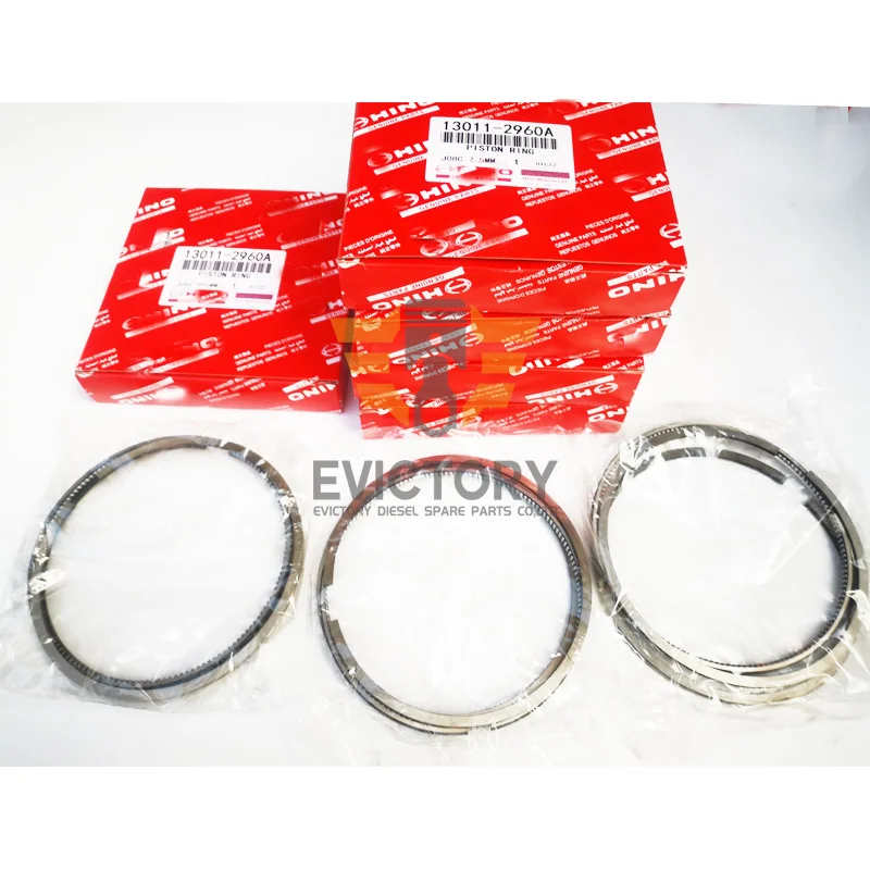 For HINO J07CT J07C-T J07C overhaul kit water pump + engine bearing piston ring