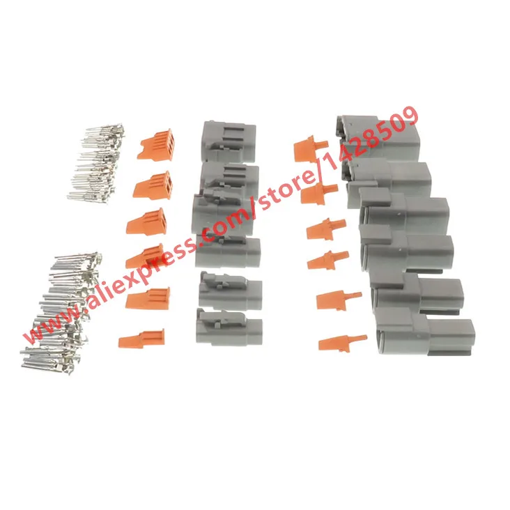 Deutsch DTM 2P-12P DTM06-2S 3S 4S DTM04-2P 3P 4P 6P 8P 12P 20-24AWG Waterproof Automotive Connector With Pins