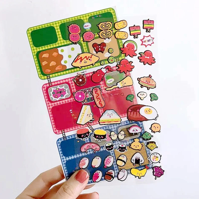 Breakfast Coffee Doughnut Korea Stickers Journaling Cutting Die Bread Cake Diary Planner Decorative Sticker Stationery Craft