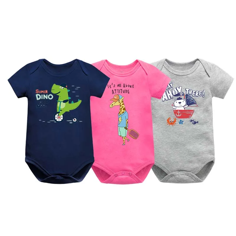 

Newborn Bodysuit Baby Babies Bebes Clothes Short Sleeve Cotton Printing Infant Clothing 1pcs 0-24 Months