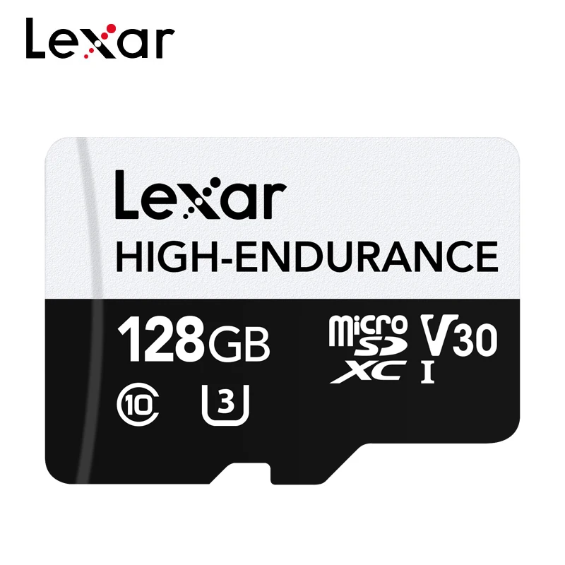 Lexar High-Endurance Micro SD Cards 128GB Up To 12,000 Hours Video Recording Memory TF Card For Dash Cam Home Security Camera