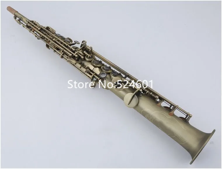 Japan Saxophone Soprano KSS-902  Bb Retro sax Antique copper Musical instrument High Quality With Case All Accessories