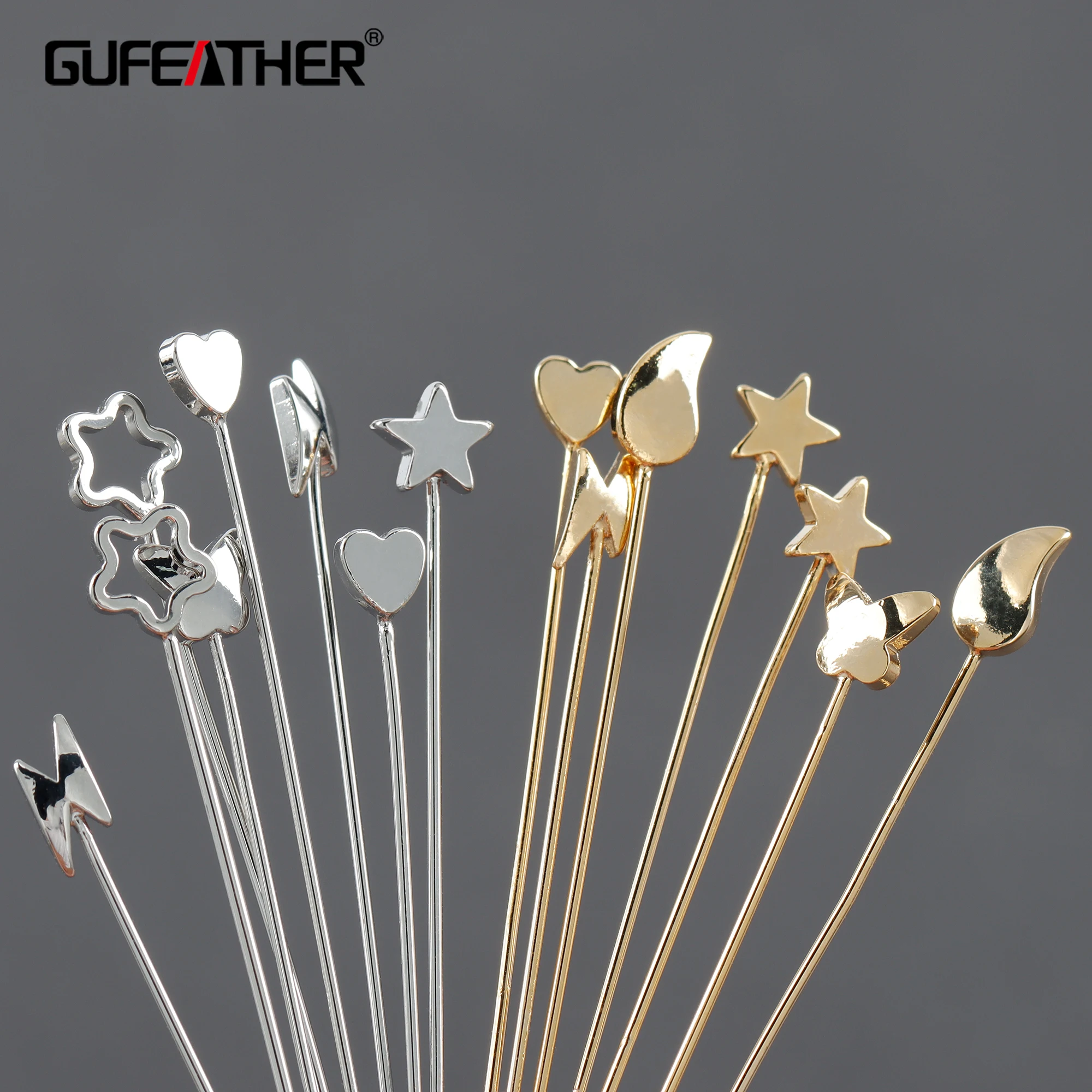 

GUFEATHER M1114,jewelry accessories,needle,18k gold rhodium plated,copper,pass REACH,nickel free,diy accessories,10pcs/lot