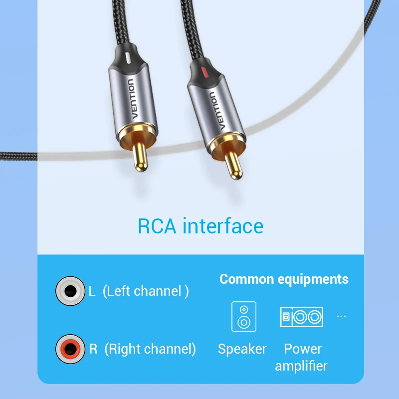 Vention نوع C إلى RCA كابل USB C إلى 2 RCA Y الخائن لهواوي شاومي محمول مكبر الصوت مكبر الصوت التلفزيون جاك نوع C RCA كابل