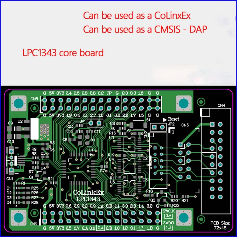 Colinkex-emulador de debug lpc1343 com núcleo