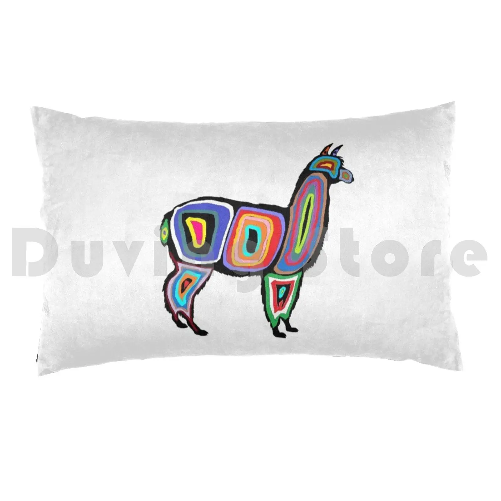 The Mountain Air Pillow Case 20*30 Inch Llama Tribal Llama Baby Llama Alpaca Peru South America Inca Mayan Cuzco