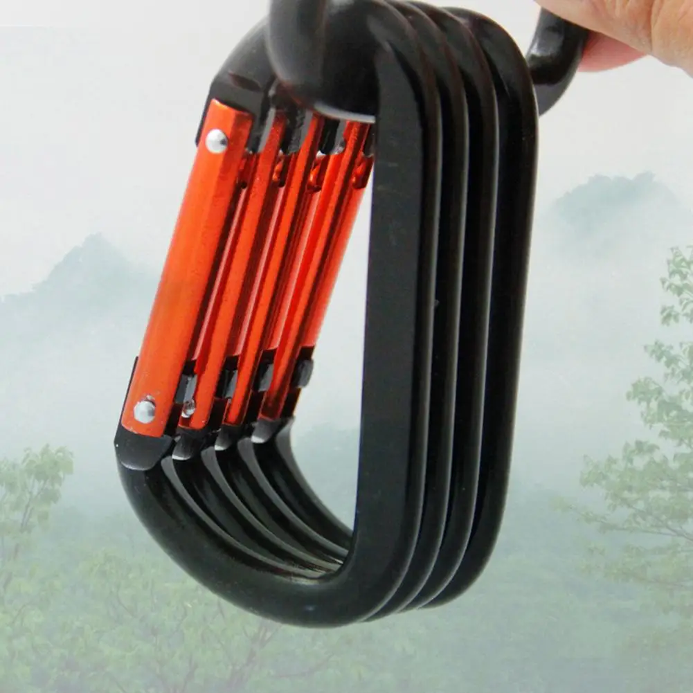 5PCS Large Carabiner Aluminum Alloy Practical Hook Keychain Climbing Equipment Multi-function Carabiner 3.98cm*7.61cm