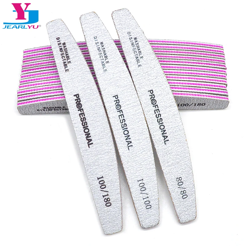 

5/10 Pcs Professional Nail Files For Manicure Grey Boat Nails Polish File 80 100 180 240 Emery Board Strong Sandpaper Nails File