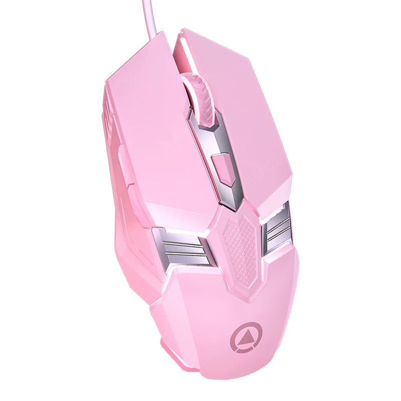 3200DPI Adjustable USB Glowing Wired Mouse Game Macro Programming Computer Optical Mouse 6 Keys Ergonomic Design Gaming Mice