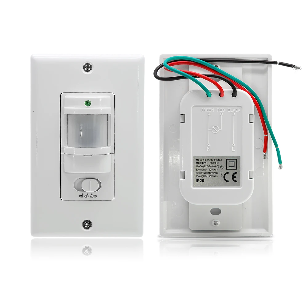 110V ~220V AC ON OFF Auto Wall Mounted Motion Sensor Switch ,Automatic Infrared Light Switch with light Control Sensor