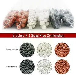 Shower Head Filter Stones Universal Replacement Beads Ions Purification Water Negative Balls Mineral Anion Energy Ceramic T6X0