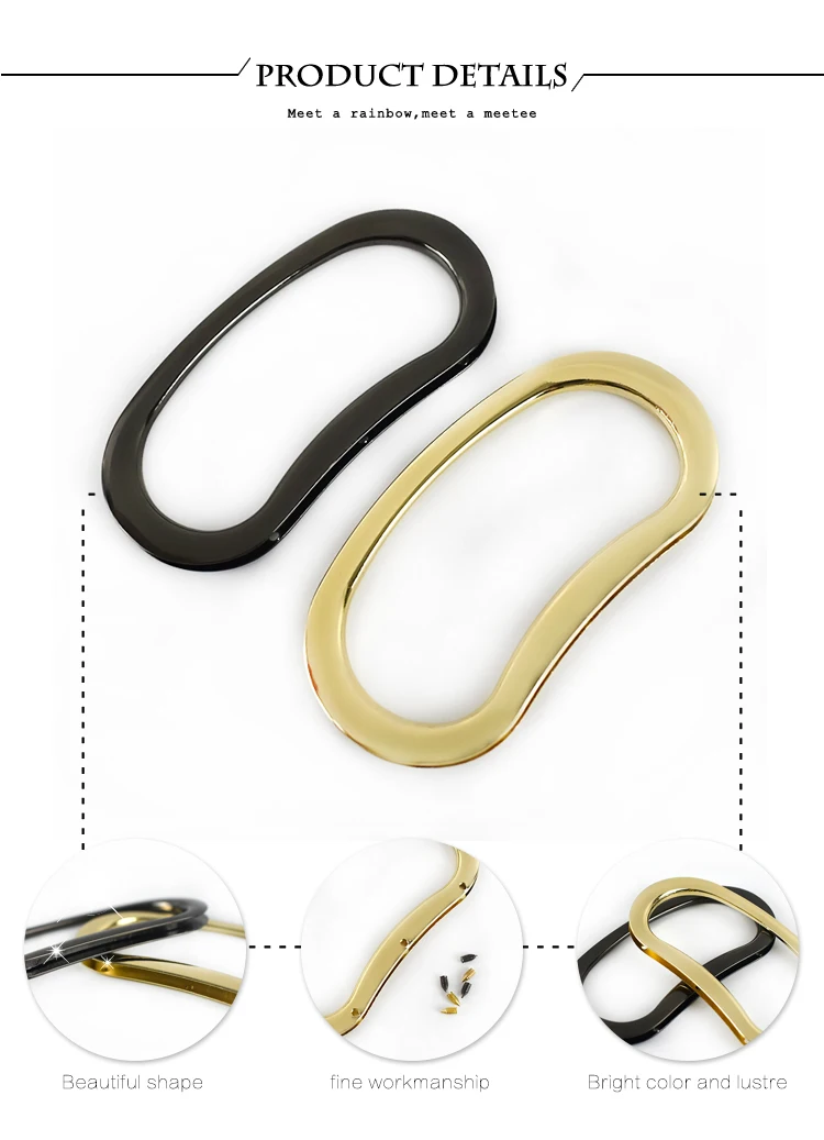 2Pcs Deepeel 3.8X8.8cm Metal Bags Handle Purse Frame Kiss Clasp Handbag Replacement Handles DIY Women Bag Hardware Accessories