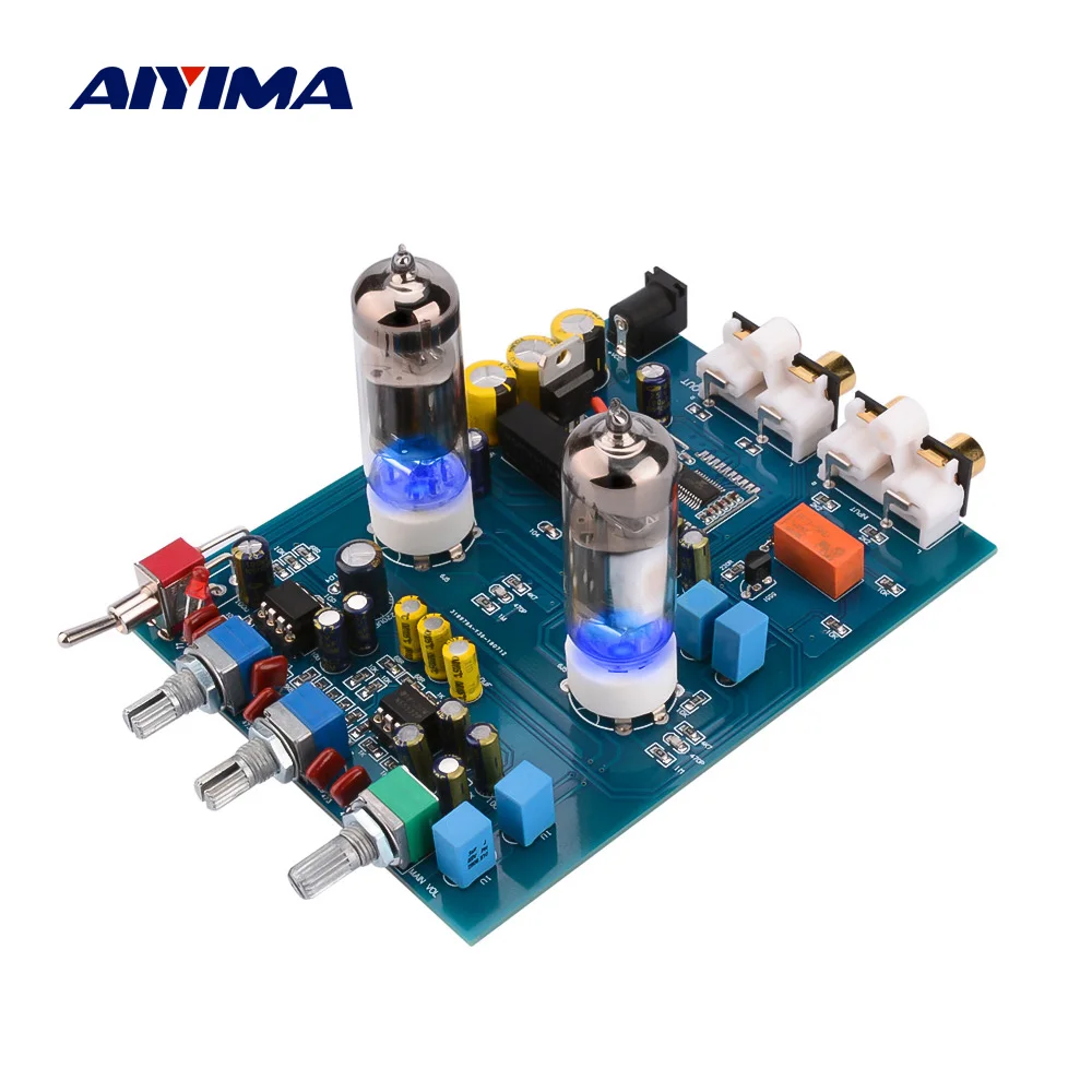 AIYIMA Bluetooth 4.2 Audio Tube Preamplifier NE5532 Treble Bass Equalizer Pre Amplifier 6J5 Bile Vacuum Preamp