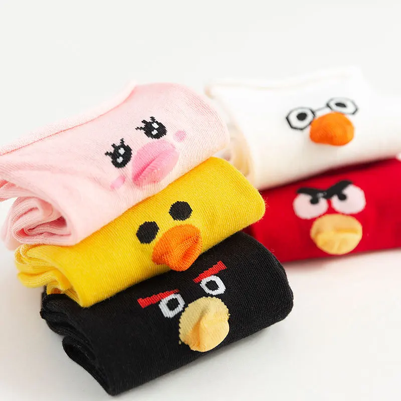 New ladies Socks women Socks Cotton Cartoon Animal Bird Duck Creative kawaii cute Harajuku Socks funny socks for girls meias