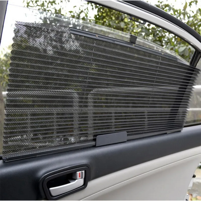 1 Pcs Auto Intrekbare Parasol Auto Side Window Mesh Zonnescherm Uv Beschermen Gordijnen Films 60*46 Cm