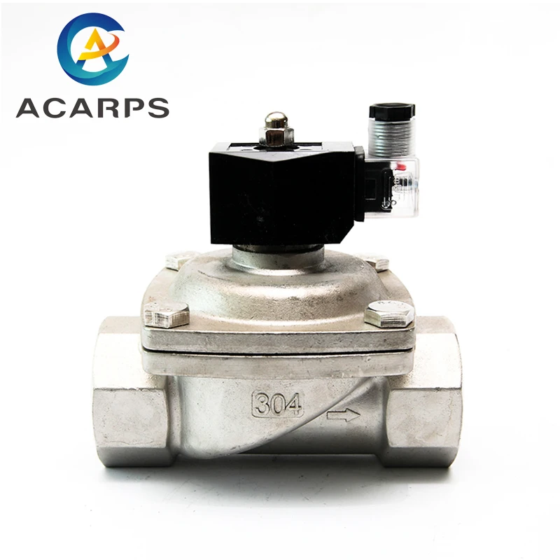 Válvula Solenoide eléctrica de acero inoxidable, 1/2 \