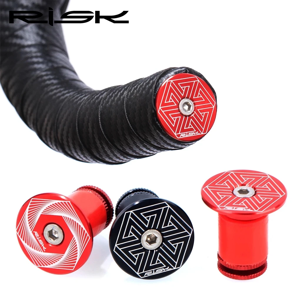 RISK RA118 Road Mountain Bike Bicycle Expanding Handlebar Bar End Plug Aluminium Alloy Drop Bar Adjustable Locking Caps Cover