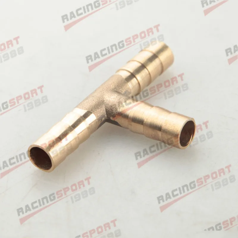 8mm Brass T Piece 3 Ways Tee Fuel Hose Joiner Adapter Fitting