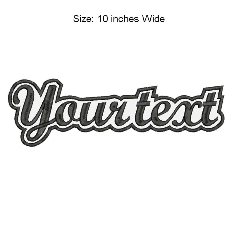 1 PC 10 inches wide CUSTOM Your text  MOTORCYCLE EMBROIDERED MC ROCKER PATCH BIKER VEST CUT