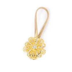 Magnetic Curtain Button Crystal Flower Retractable Spring Strap Curtain Tie Backs Clips Drapery Holder Accessories Home Decor