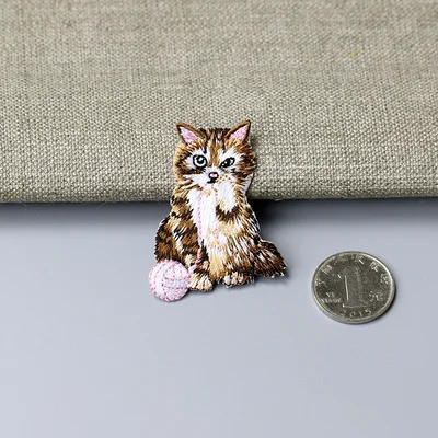 Große Qualität Gestickte Nette Katze Patches für Baby Hut Tasche DIY Patch Mit Kleber Kleber Eisen Auf Patch Reparatur Aufkleber – Detail 4