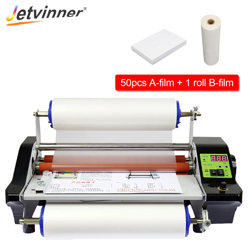 Jetvinner Laminieren Maschine Mit DTF Übertragen EINE B Film Kalten Heißen Laminator UV DTF Drucker Laminator Für Telefon Fall Tasse flasche