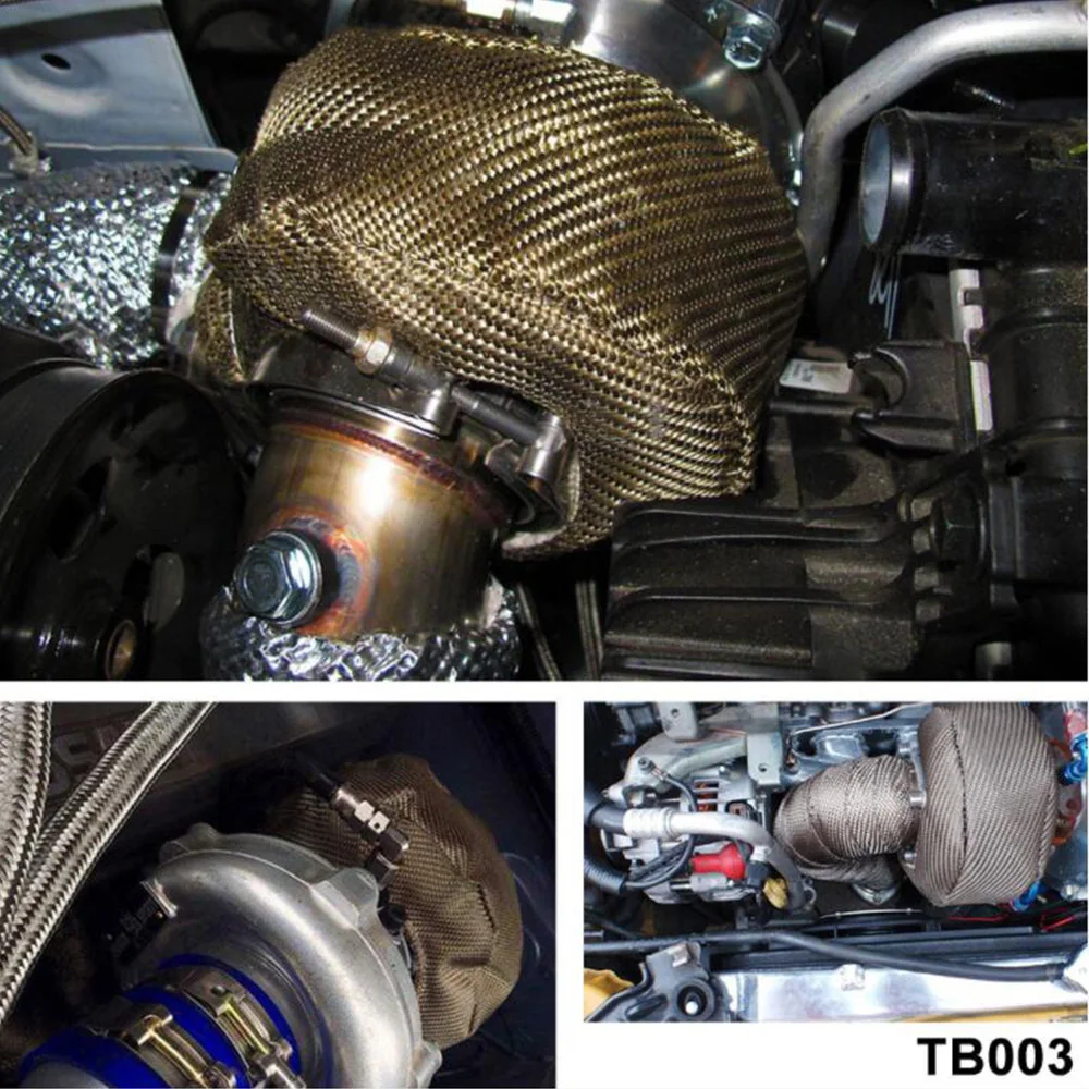 

Full Titanium T3 Turbo Charger Heat Shield Cover Blanket For T2 T25 T28 GT28 GT30 GT35 Car Accessories