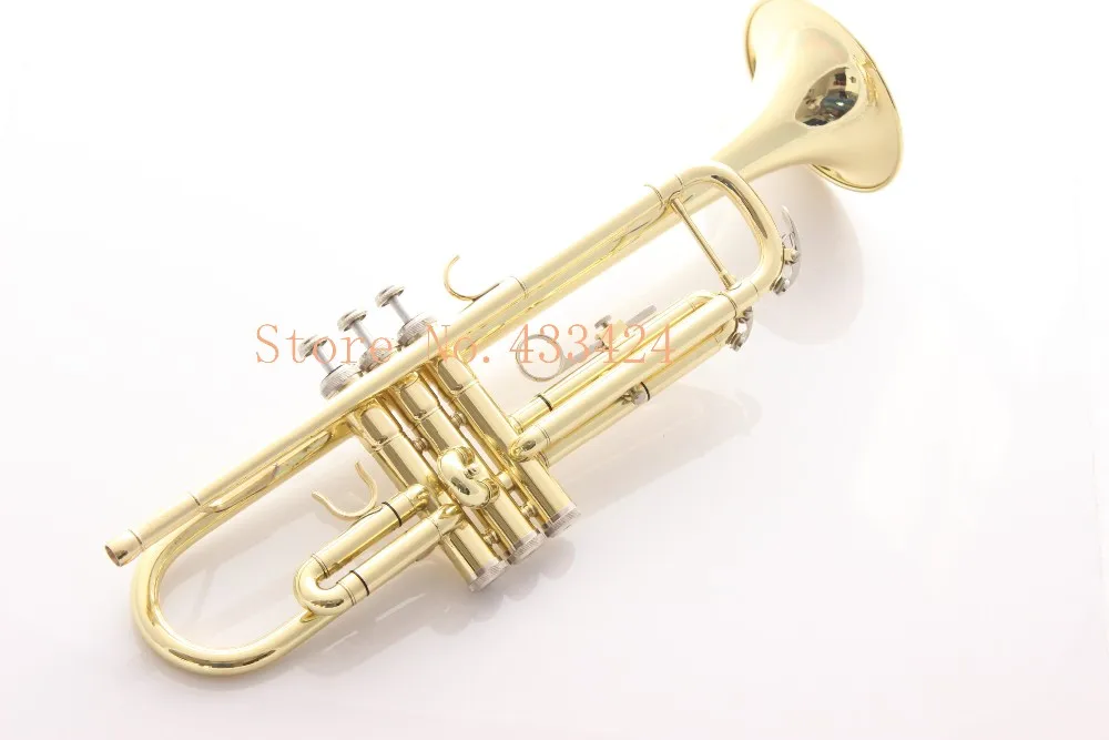 Brand New Music Fancier Club Bb Trumpet TR-500 Gold Lacquer Music Instruments Profesional Trumpets 500 Included Case Mouthpiece